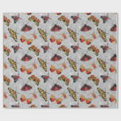 アジサイの蛾 ラッピングペーパー (フラット)