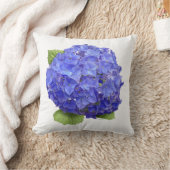 アジサイの青い花 クッション (ブランケット)