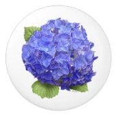 アジサイの青い花 セラミックノブ (正面)