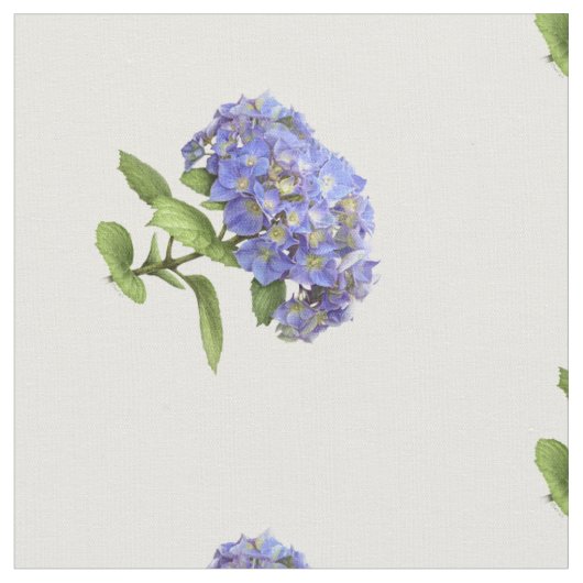 アジサイの青い花 ファブリック (クローズアップ)