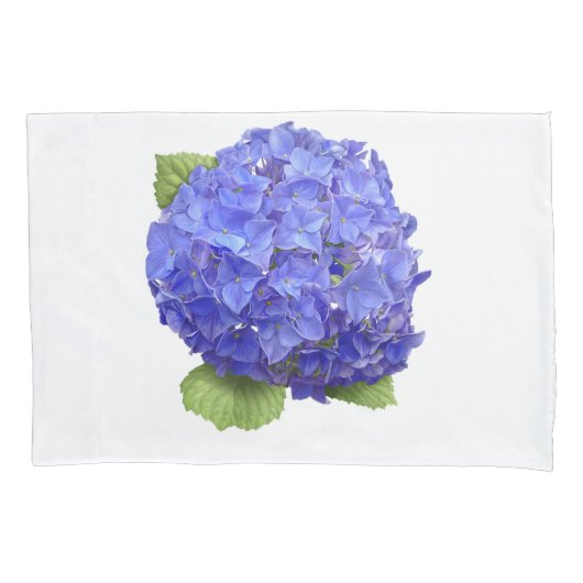 アジサイの青い花 枕カバー (正面)