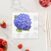 アジサイの青い花 縁ありカクテルナプキン (インサイチュ)