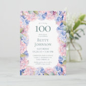 アジサイの100歳の誕生日パーティー 招待状 (スタンド正面)