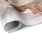 アジサイのBellaの水彩画のリネン包装紙 ラッピングペーパー (ロールコーナー)