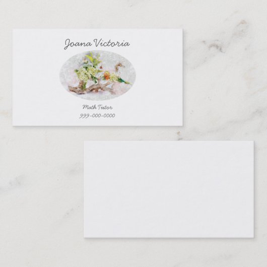 アジサイのBellaの水彩画の名刺100パック 名刺 (正面/裏面)