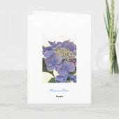 アジサイのblauw、ミイラおよびパパ、あなたの記念日 カード (裏面)