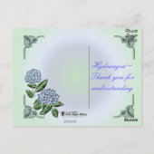 アジサイはがき ポストカード (裏面)