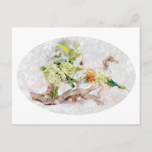 アジサイべラ水彩絵葉書 ポストカード (正面)