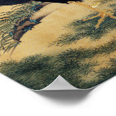 アジサイを持つ雄鶏と雌鶏 ポスター (角)