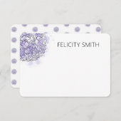 アジサイエレガントシパーソナライズされたョナリーブルー ノートカード (正面/裏面)