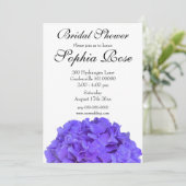 アジサイエレガントズラベンダーパープルブライダルシャワー 招待状 (スタンド正面)