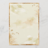 アジサイエレガントホワイト金ゴールド結婚フローラ 招待状 (裏面)