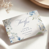 アジサイサンキューカード | 青いフローラブライダル表示 サンキューカード