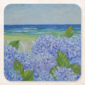 アジサイバイザシーパーティーコースター スクエアペーパーコースター (正面)