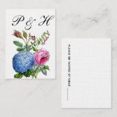 アジサイバラ結婚フローラ座席表 プレイスカード (正面/裏面)