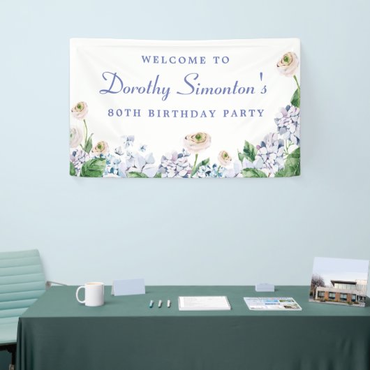 アジサイバラ80th誕生日へようこそ 横断幕 (トレードショー)