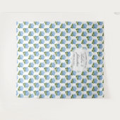 アジサイパターン(の模様が)ある結婚の背景 タペストリー (正面(横))