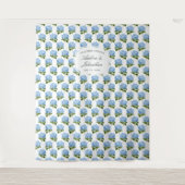 アジサイパターン(の模様が)ある結婚の背景 タペストリー (正面)