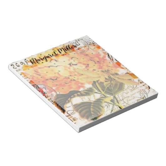 アジサイパーソナライズされた ノートパッド (アングル)