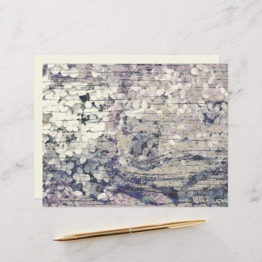 アジサイフローラオールドスタイルヴィンテージカントリーウッド (正面/裏面インサイチュ)