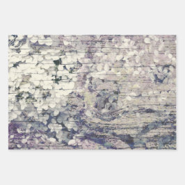 アジサイフローラオールドスタイルヴィンテージカントリーウッド ラッピングペーパーシート