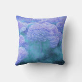 アジサイフローラシックパープルティール(緑がかった色)ヴィンテージ クッション (裏面)