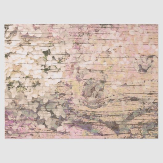 アジサイフローラセピアタンカントリーヴィンテージウッド 薄葉紙 (正面)