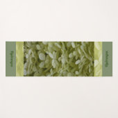 アジサイフローラセラドングリーン花 ヨガマット (正面(横))