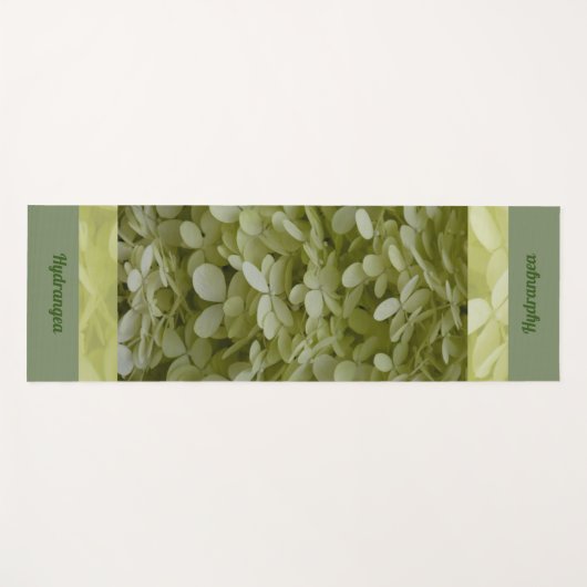 アジサイフローラセラドングリーン花 ヨガマット (正面(横))