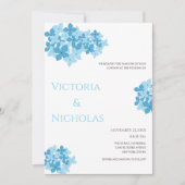 アジサイフローラテンプレート結婚式招待状 招待状 (正面)