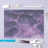 アジサイフローラパープルエレガントテクスチャヴィンテージ 薄葉紙 (クラフト)