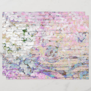 アジサイフローラピンクカントリーヴィンテージウッド