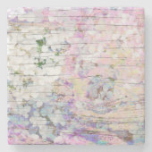 アジサイフローラピンクカントリーヴィンテージシック ストーンコースター (正面)