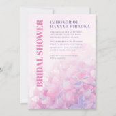 アジサイフローラピンクパープルブライダルシャワー 招待状 (正面)