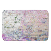 アジサイフローラピンクヴィンテージカントリーウッド バスマット (正面)