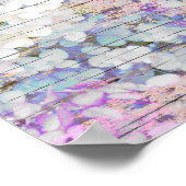 アジサイフローラピンクヴィンテージカントリー素朴 ポスター (角)