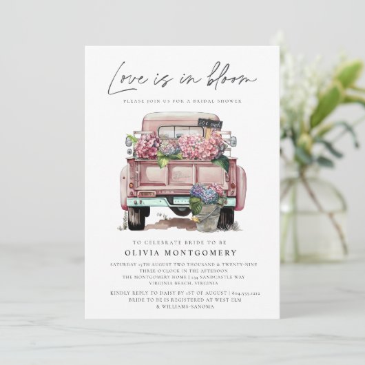 アジサイフローラブライダルシャワー 招待状 (スタンド正面)