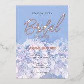 アジサイフローラブライダルシャワー 箔招待状 (正面)