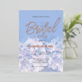 アジサイフローラブライダルシャワー 箔招待状 (立ち正面)