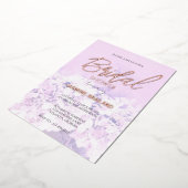 アジサイフローラブライダルシャワー 箔招待状 (回転した状態)