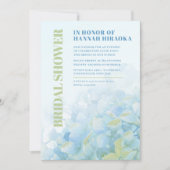 アジサイフローラブルーグリーンブライダルシャワー 招待状 (正面)