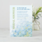 アジサイフローラブルーグリーンブライダルシャワー 招待状 (スタンド正面)