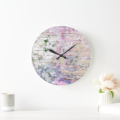 アジサイフローラヴィンテージシックピンクカントリー ラージ壁時計 (ホーム)