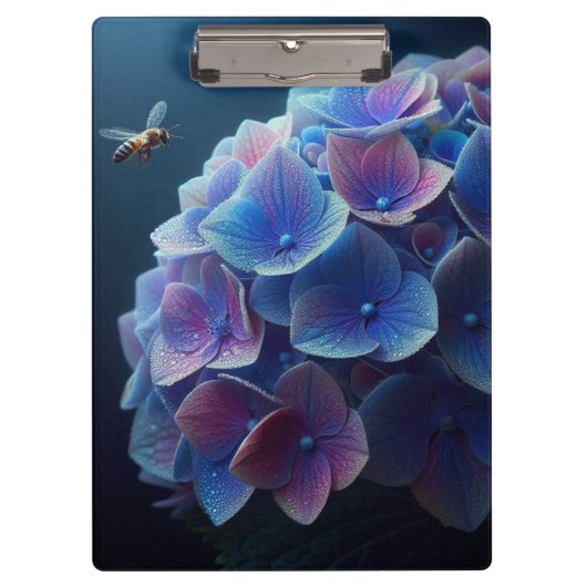 アジサイフローラ紫と青 クリップボード (正面)