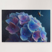 アジサイフローラ紫と青 ジグソーパズル (横)