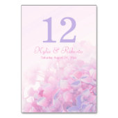 アジサイフローラ紫結婚ピンクのテーブル番号 テーブルナンバー (裏面)