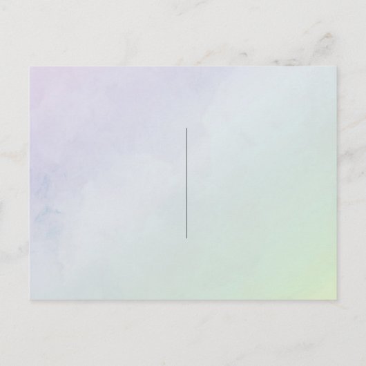 アジサイフローラ結婚式の日付の保存 案内ポストカード (裏面)