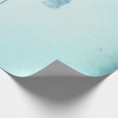 アジサイヴィンテージブルーフローラ素朴アンティーク ラッピングペーパー (角)