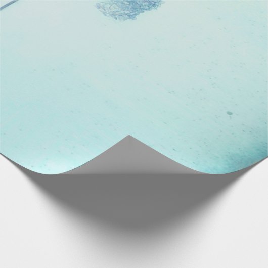 アジサイヴィンテージブルーフローラ素朴アンティーク ラッピングペーパー (角)