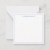 アジサイ付きの青と白のチャイノワリーの花瓶 ノートカード (裏面)